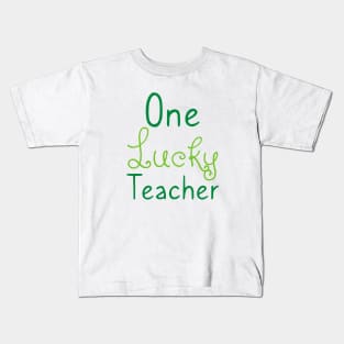 'One Lucky Teacher' St. Patrick's Day T-Shirt Kids T-Shirt